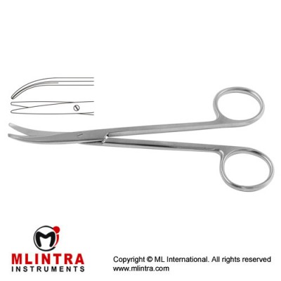 Fomon Nasal Scissor Curved Stainless Steel, 14 cm - 5 1/2"